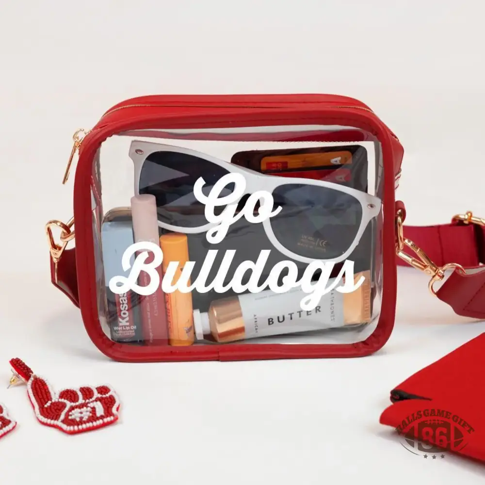 Custom Clear Crossbody Purse Name Stadium Game Day Gift Bag With Strap