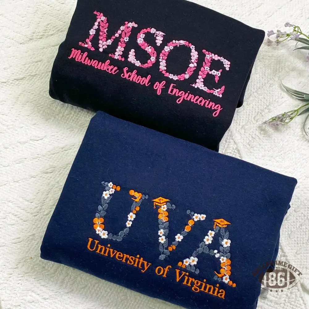 [Copy]Custom School Name Embroidered Crewneck | College Style Game Day Pullover | School Spirit Gift