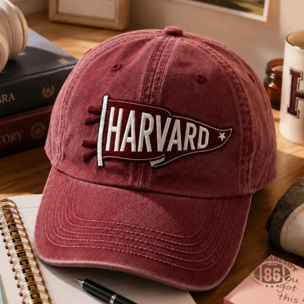 Custom College Game Day Pennant Vintage Washed Baseball Hat