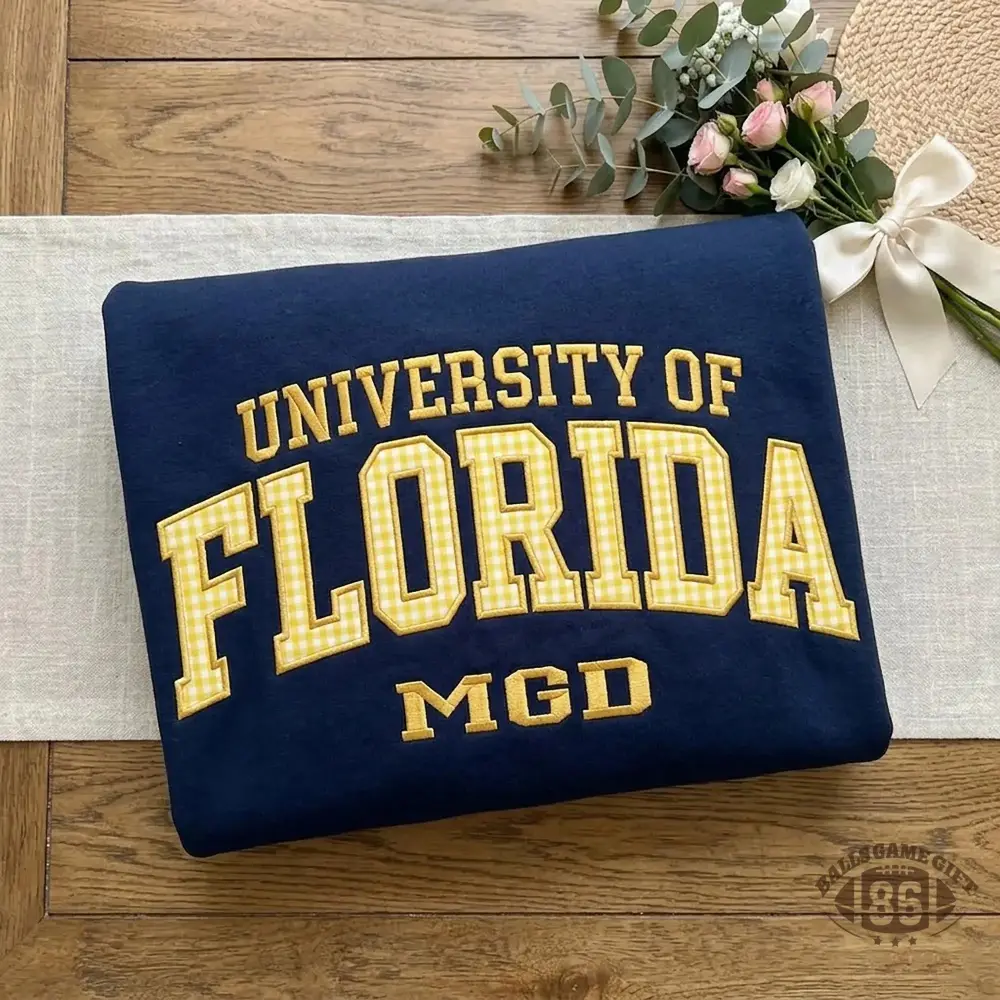 Custom College Patchwork Shirt, University Gingham Applique Tee