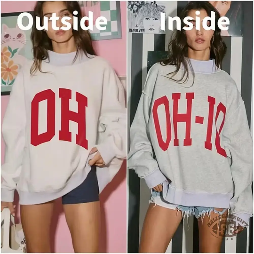 Custom College Team Game Day Oversized  Reversible Mockneck