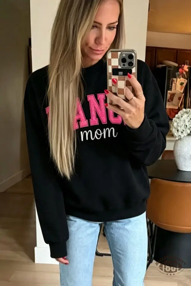 Custom Dance Mom Sweatshirt Personalized Name Bow Back Crewneck