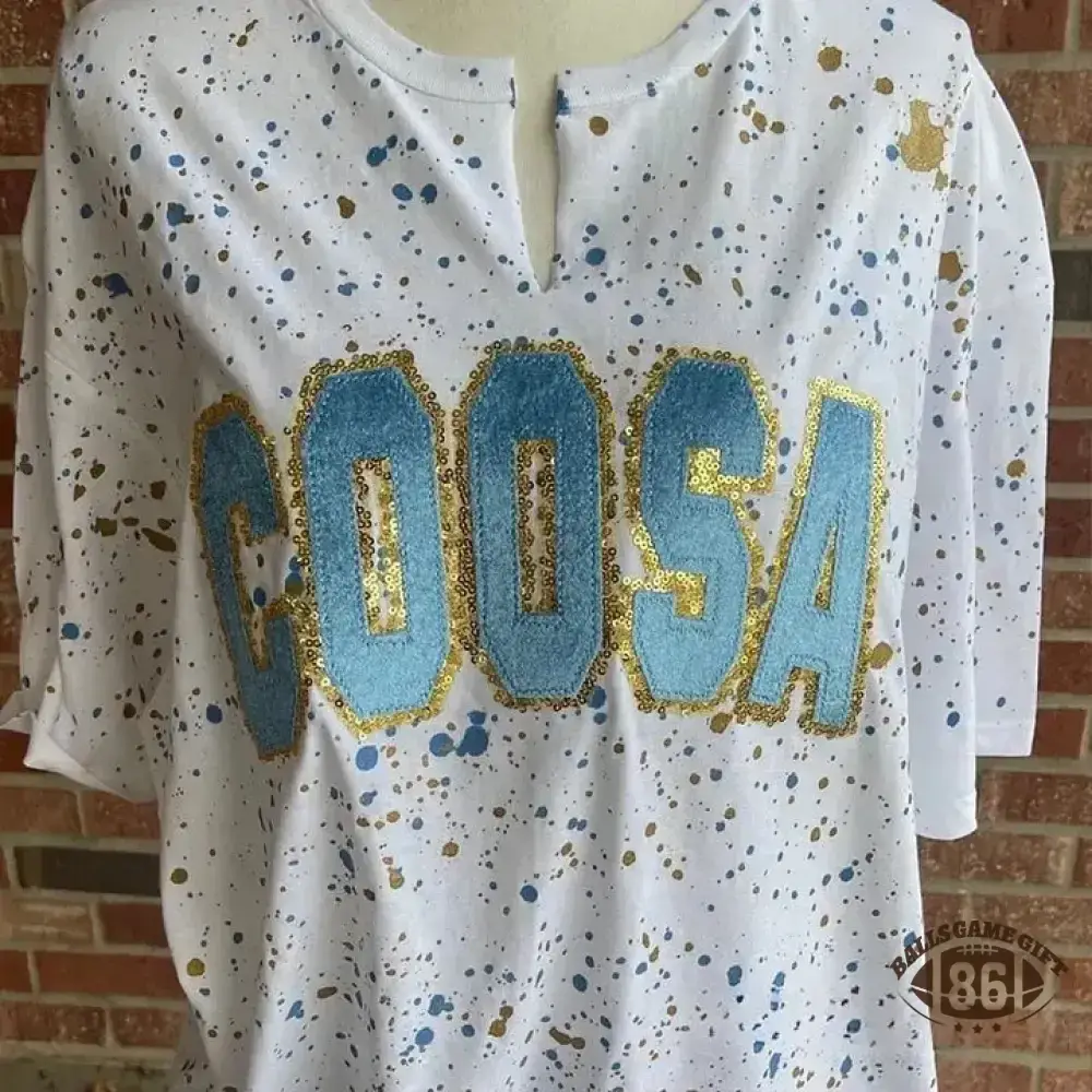 Custom Handmade Dot Mascot shirt Custom Sequin Embroidery Team Name Sweatshirt