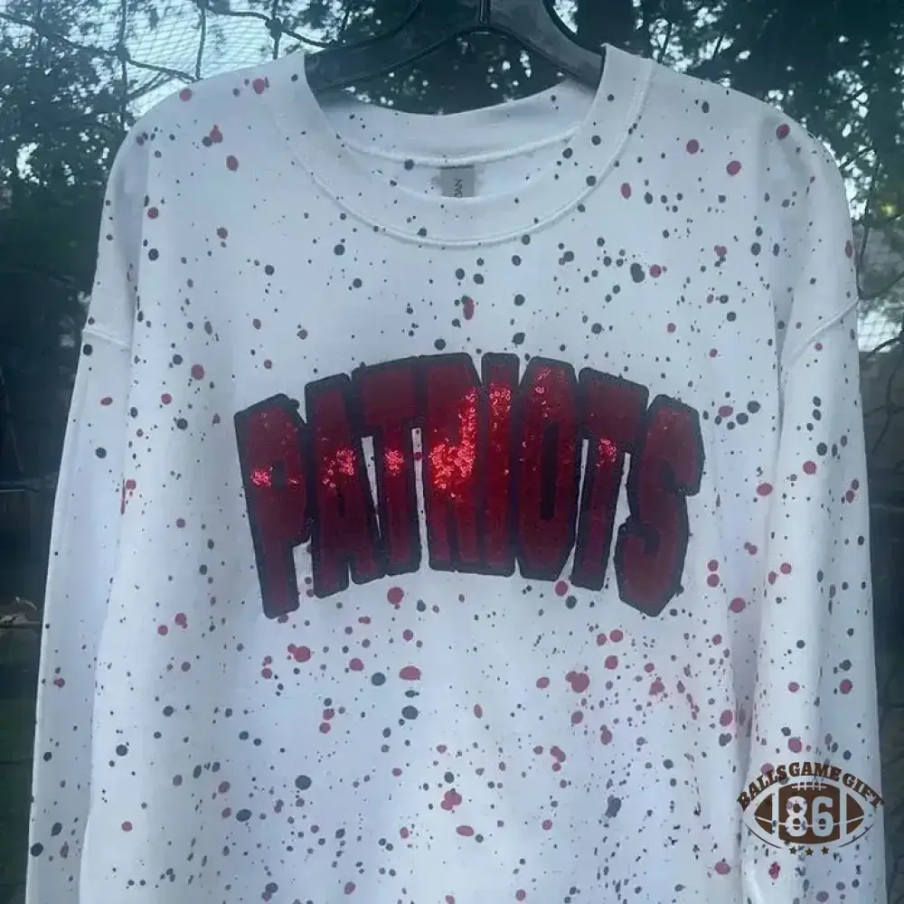 Custom Handmade Dot Mascot shirt Custom Sequin Embroidery Team Name Sweatshirt