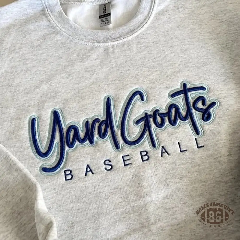 Custom Double Layer Script Embroidered Crewneck Sweatshirt