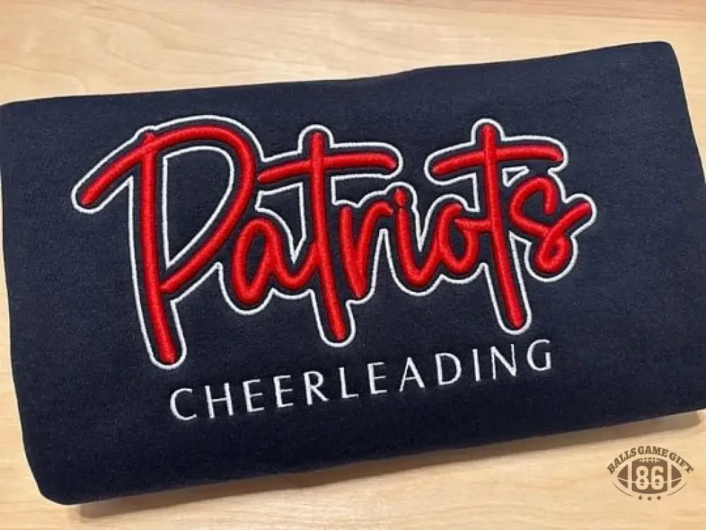 Custom Double Layer Script Embroidered Crewneck Sweatshirt