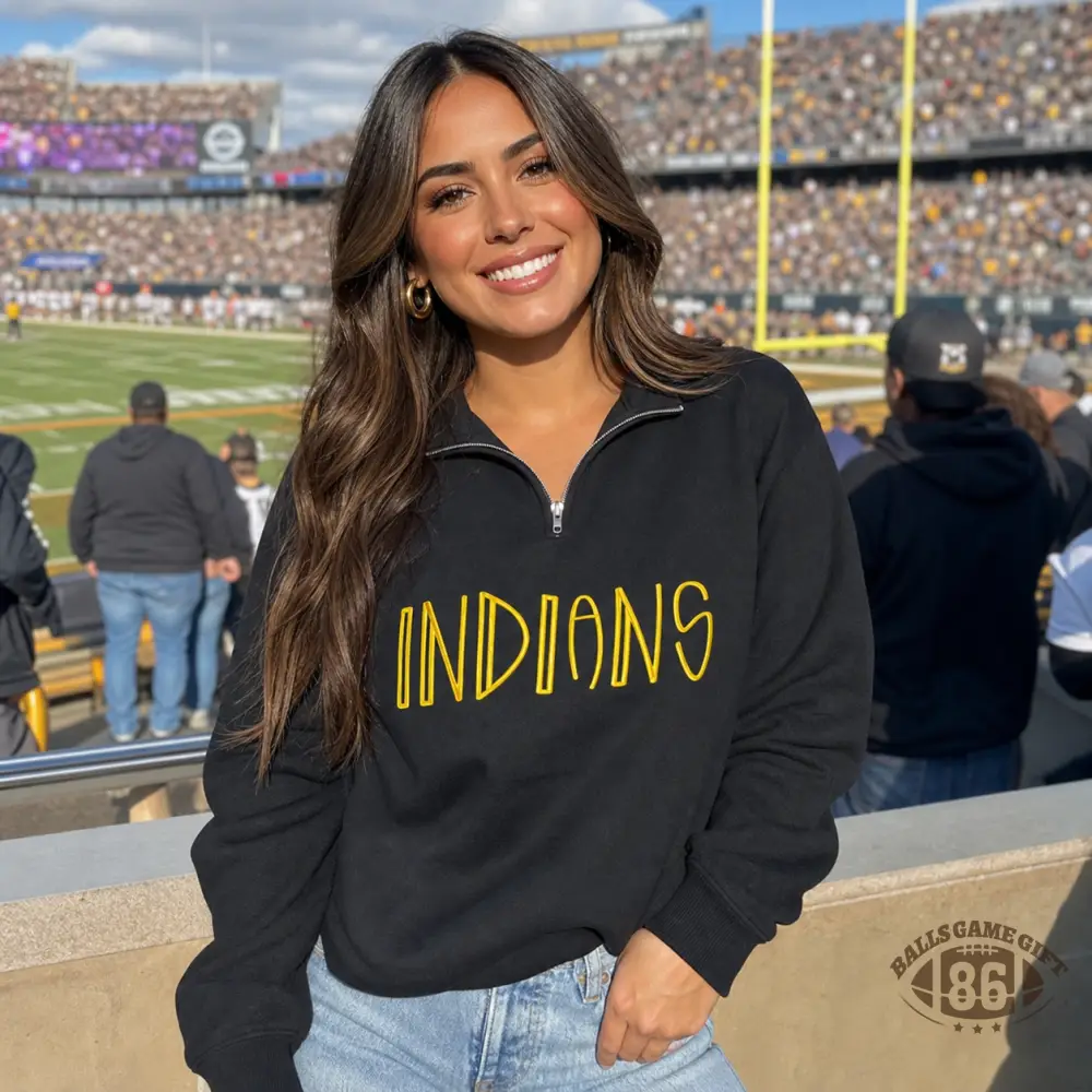 Custom Embroidered Game‑Day Quarter‑Zip Pullover | Oversized Team Spirit Sweatshirt