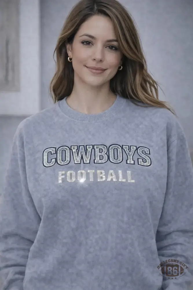 Custom Embroidered Rhinestone Game Day Pullover