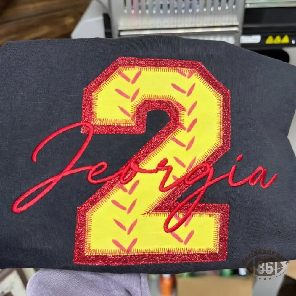 Proudstitch Custom Embroidered Sport Number Team Spirit Sweatshirt Personalized Team Apparels