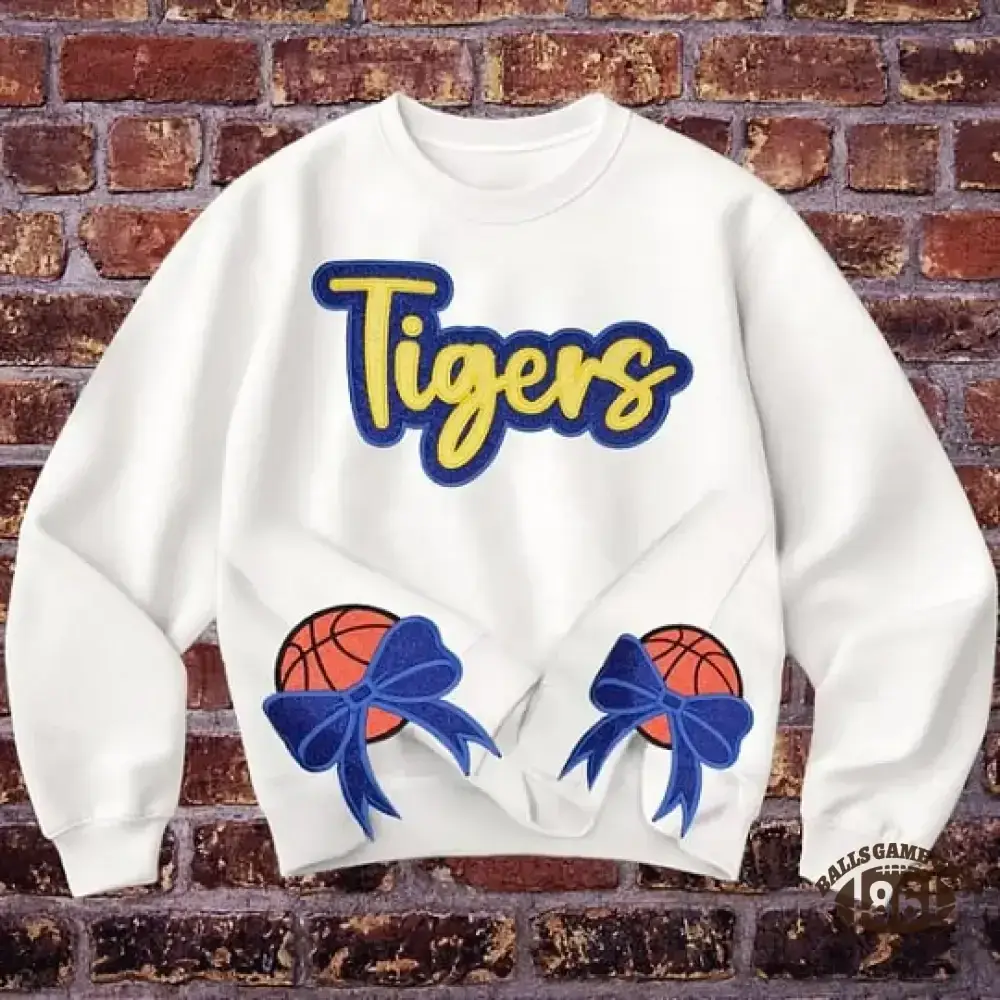 Custom Sport Mama Team Mascot  Bow Game Day Sweatshirt