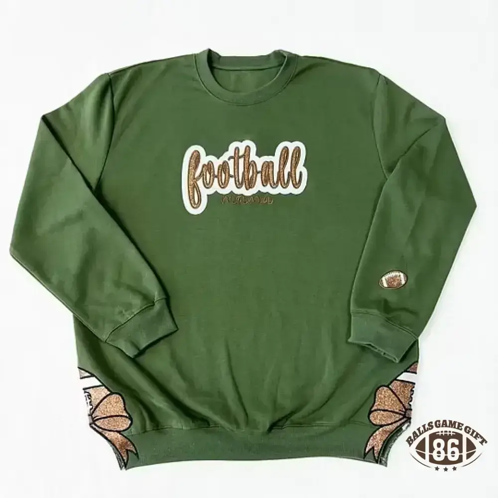 Custom Sport Mama Team Mascot  Bow Game Day Sweatshirt