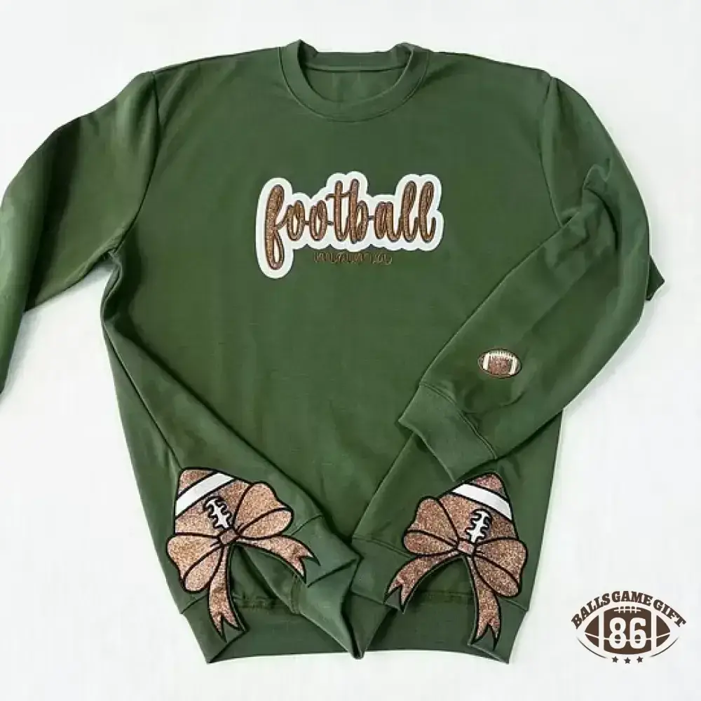 Custom Sport Mama Team Mascot  Bow Game Day Sweatshirt