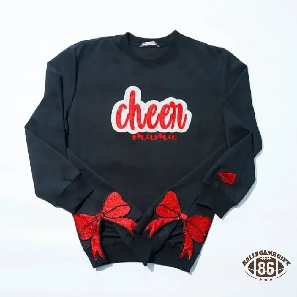 Custom Sport Mama Team Mascot  Bow Game Day Sweatshirt