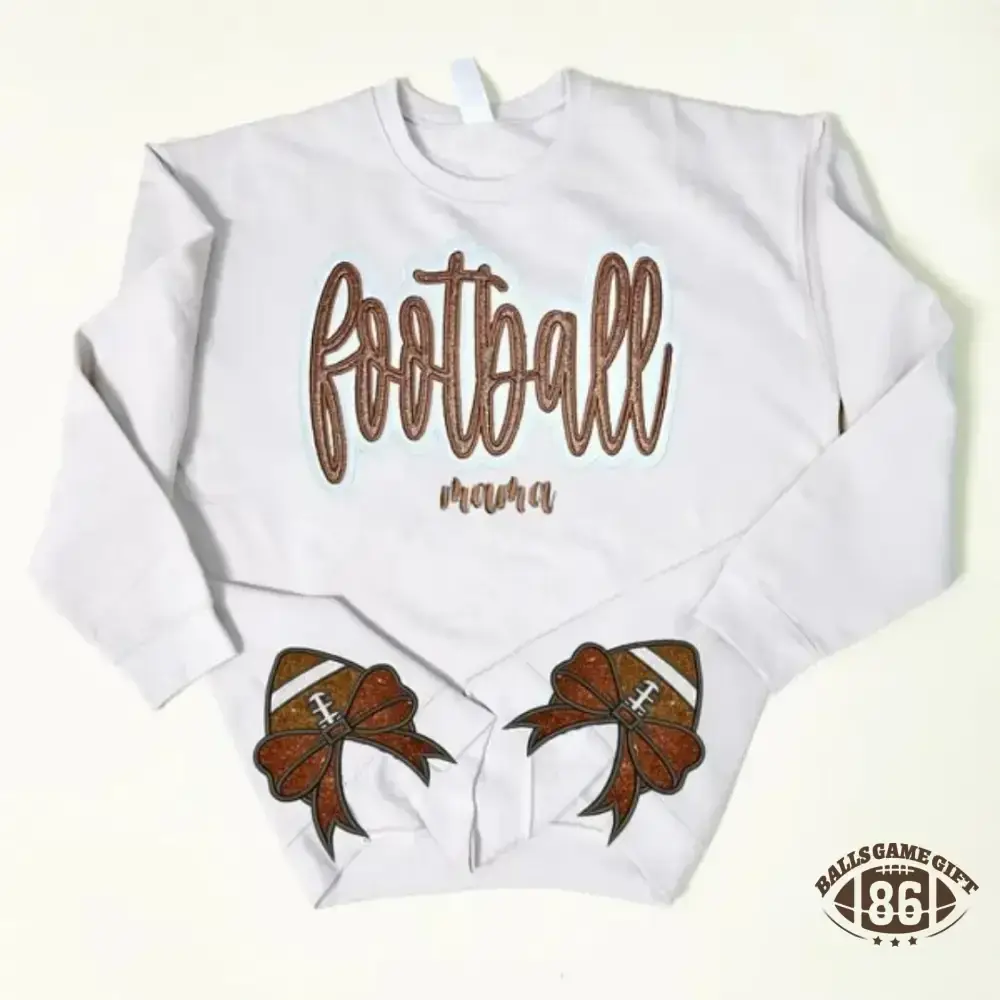 Custom Sport Mama Team Mascot  Bow Game Day Sweatshirt