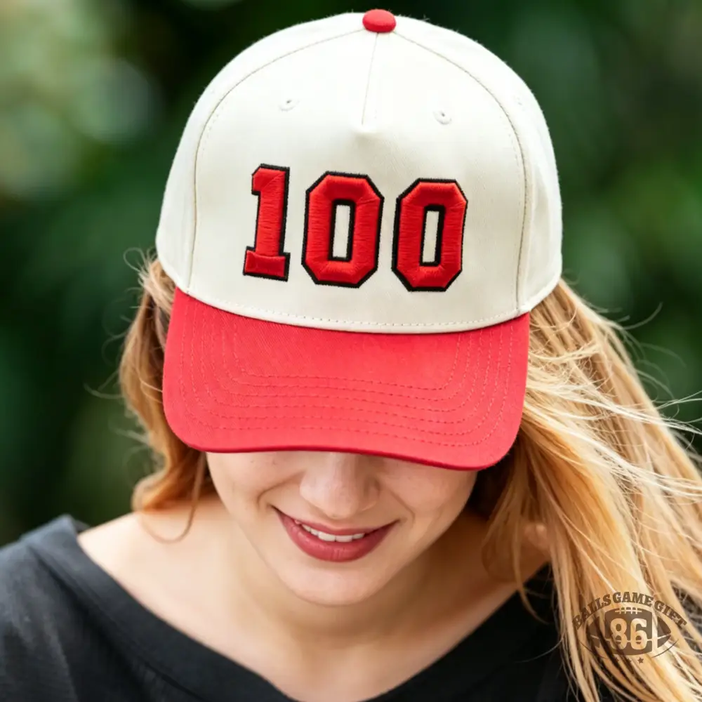 Custom Embroidered Sports Number Hat, Personalized Game Day Cap