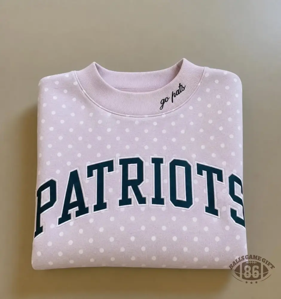 Custom Embroidered Team Name Polka Dot Mockneck - Stand-up Collar | Game Day Wear