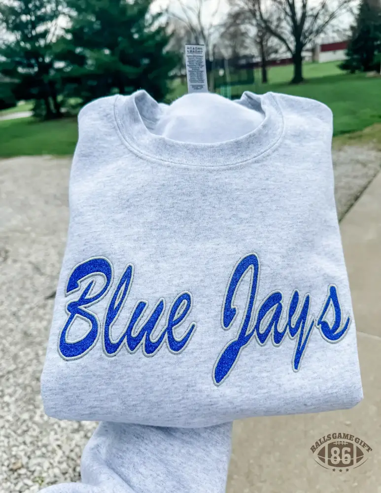 Custom Embroidered Varsity Sweatshirt & T-Shirt | Personalized Team Name Spirit Wear | Game Day Apparel
