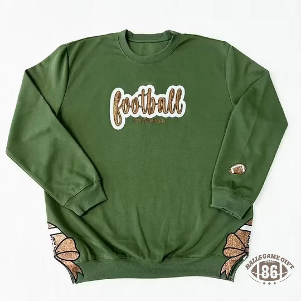 Custom Sport Mama Team Mascot  Bow Game Day Sweatshirt