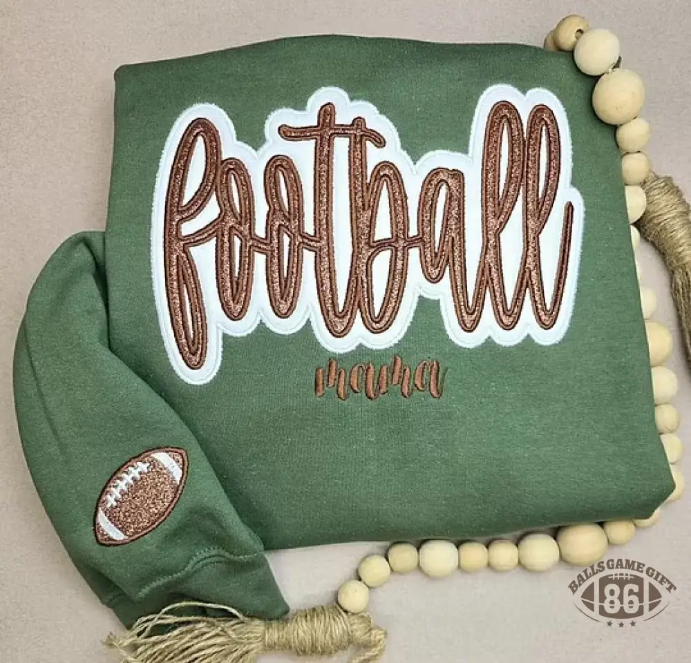 Custom Football Side Bow Oversized Sweatshirt Hoodie