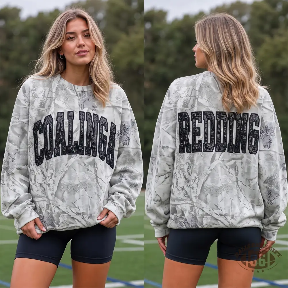 Custom Front & Back Sequin Team Name Sweatshirt | Personalized Game Day Embroidered Crewneck