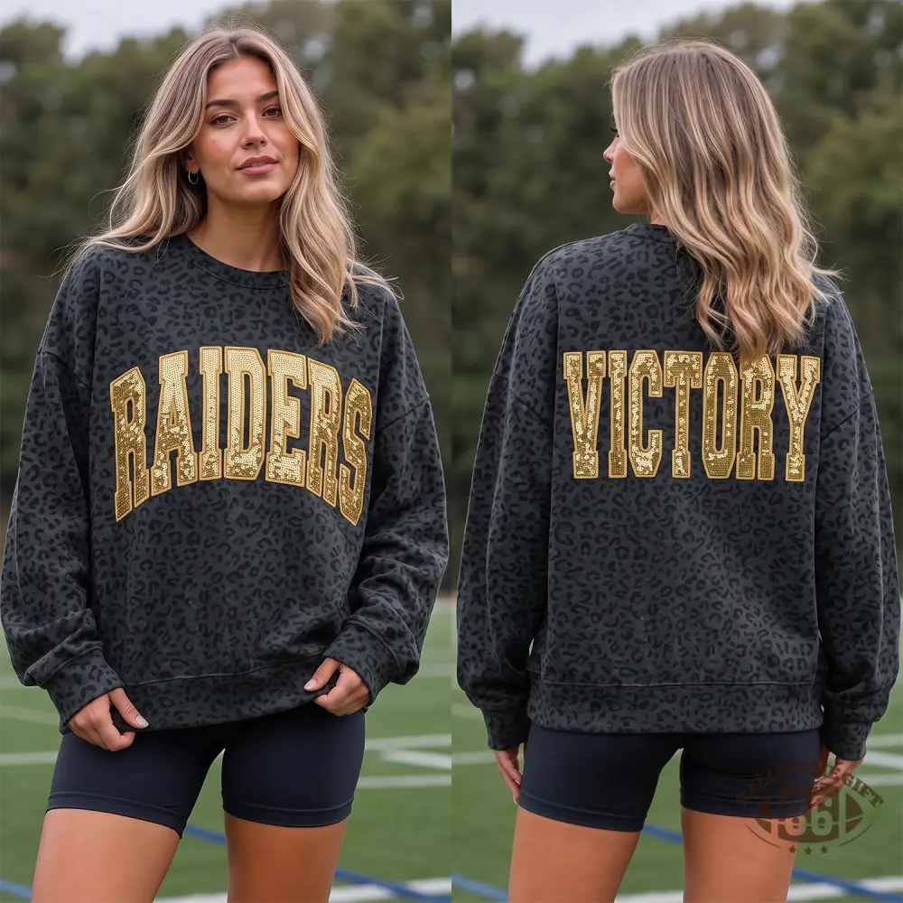 Custom Front & Back Sequin Team Name Sweatshirt | Personalized Game Day Embroidered Crewneck