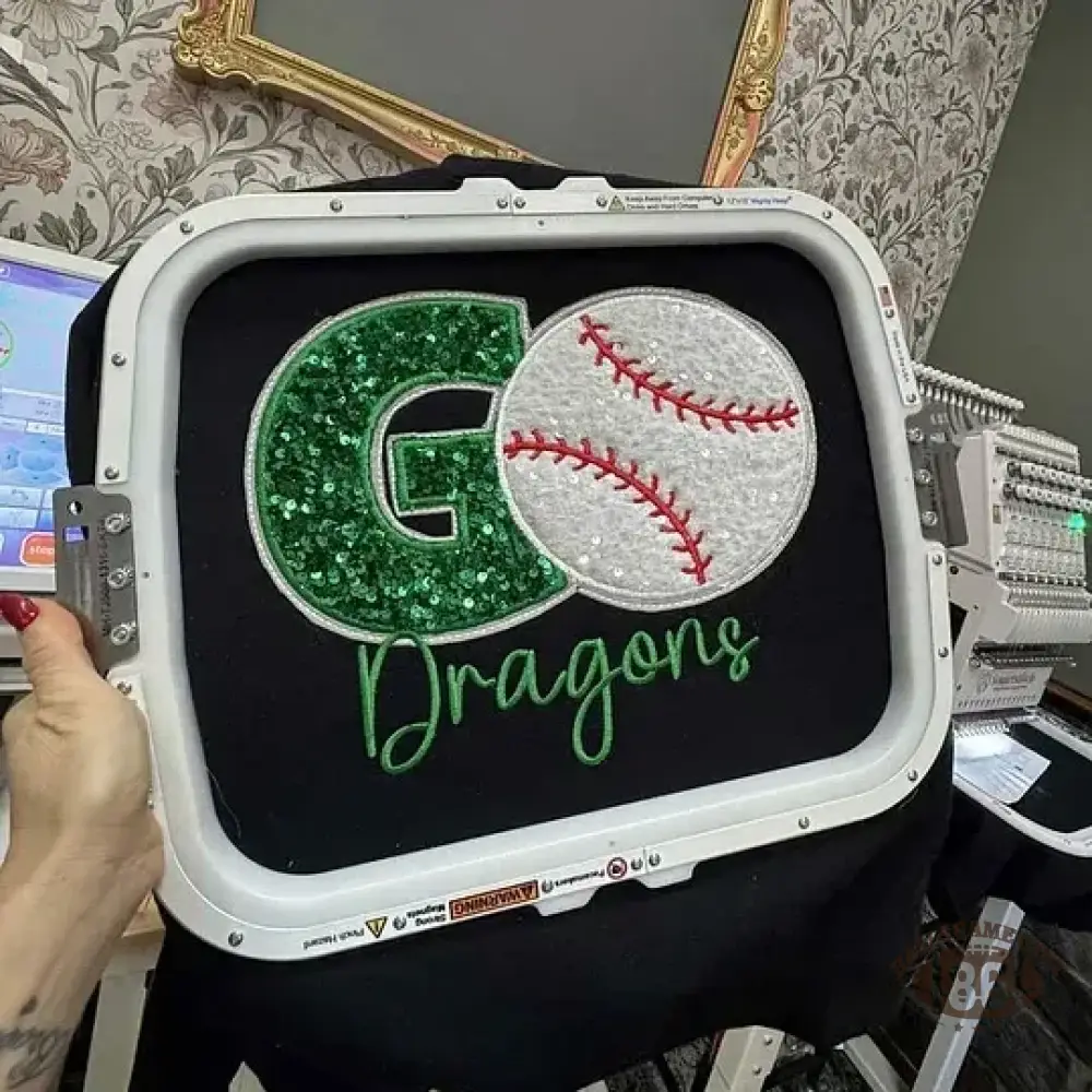Custom Game Day Baseball Sweatshirt – Sequin Varsity Letter