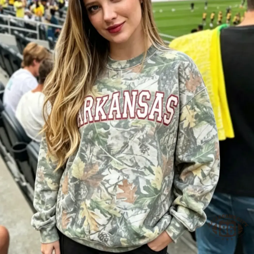 Custom Game Day Camo Leaf Print Eagles Letter Loose Pullover Sweatshirt