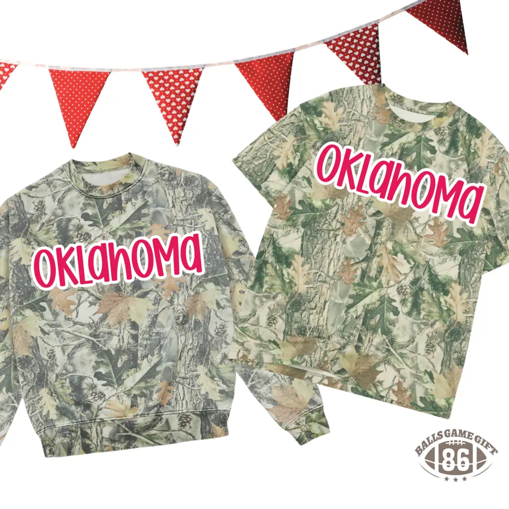 Custom Game Day Camo State Name Print Casual Shirt