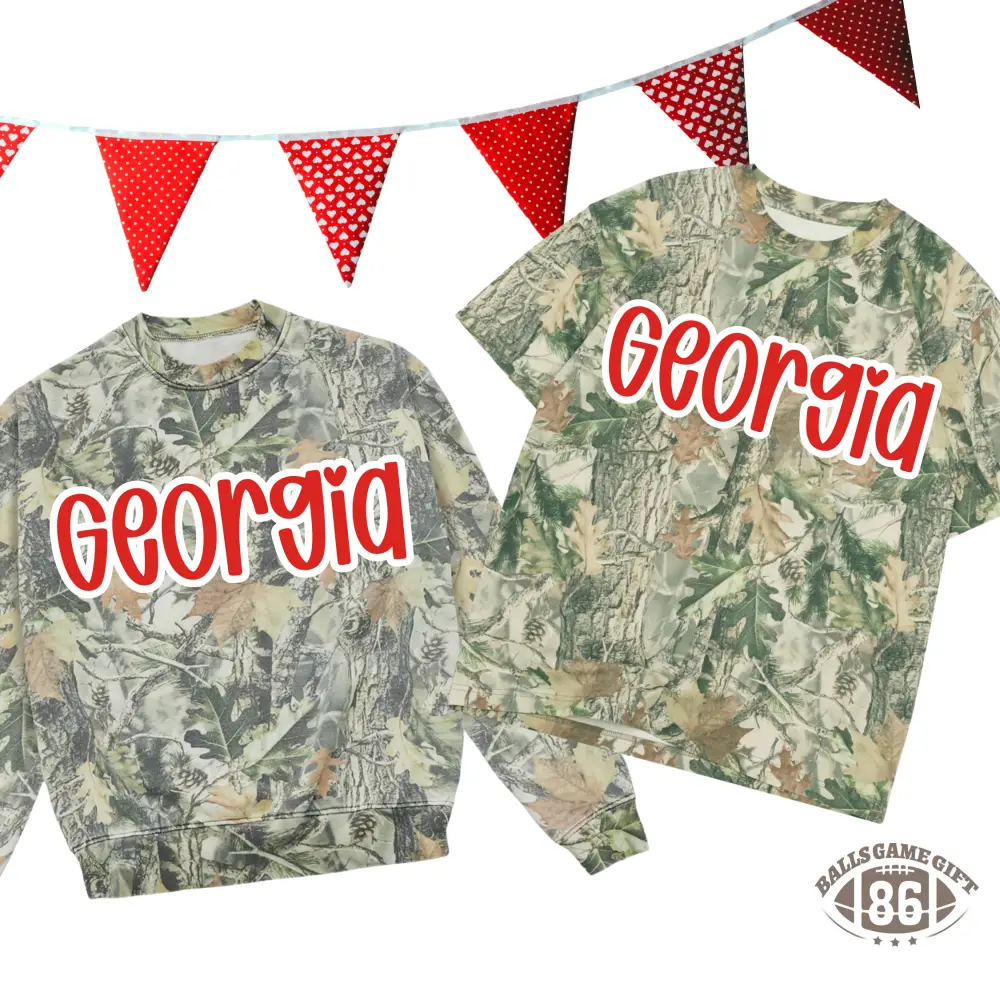 Custom Game Day Camo State Name Print Casual Shirt