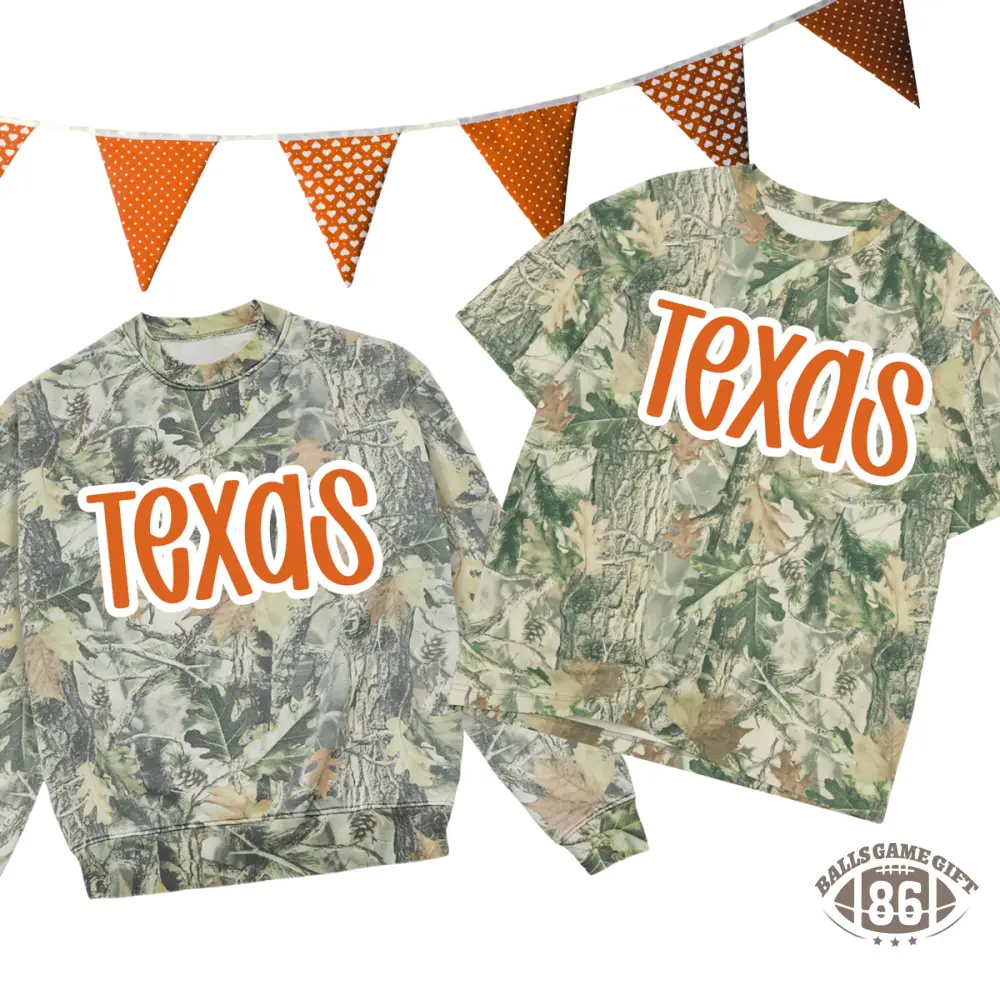 Custom Game Day Camo State Name Print Casual Shirt