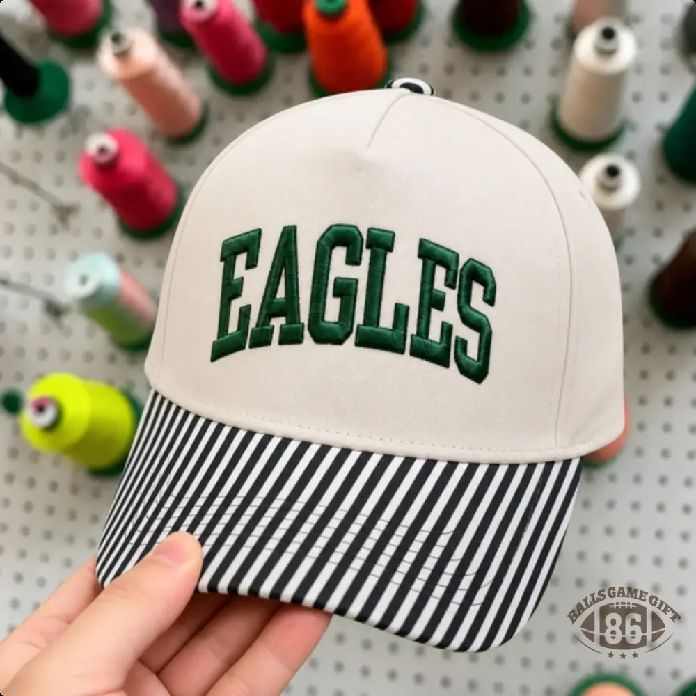 Custom Game Day Embroidered Baseball Hat,  Striped Brim Team Name Trucker Cap