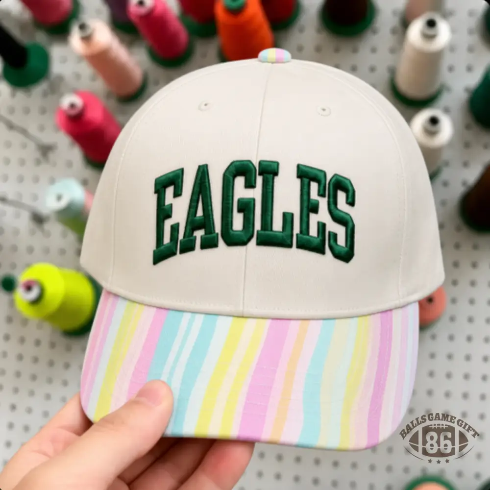 Custom Game Day Embroidered Baseball Hat,  Striped Brim Team Name Trucker Cap