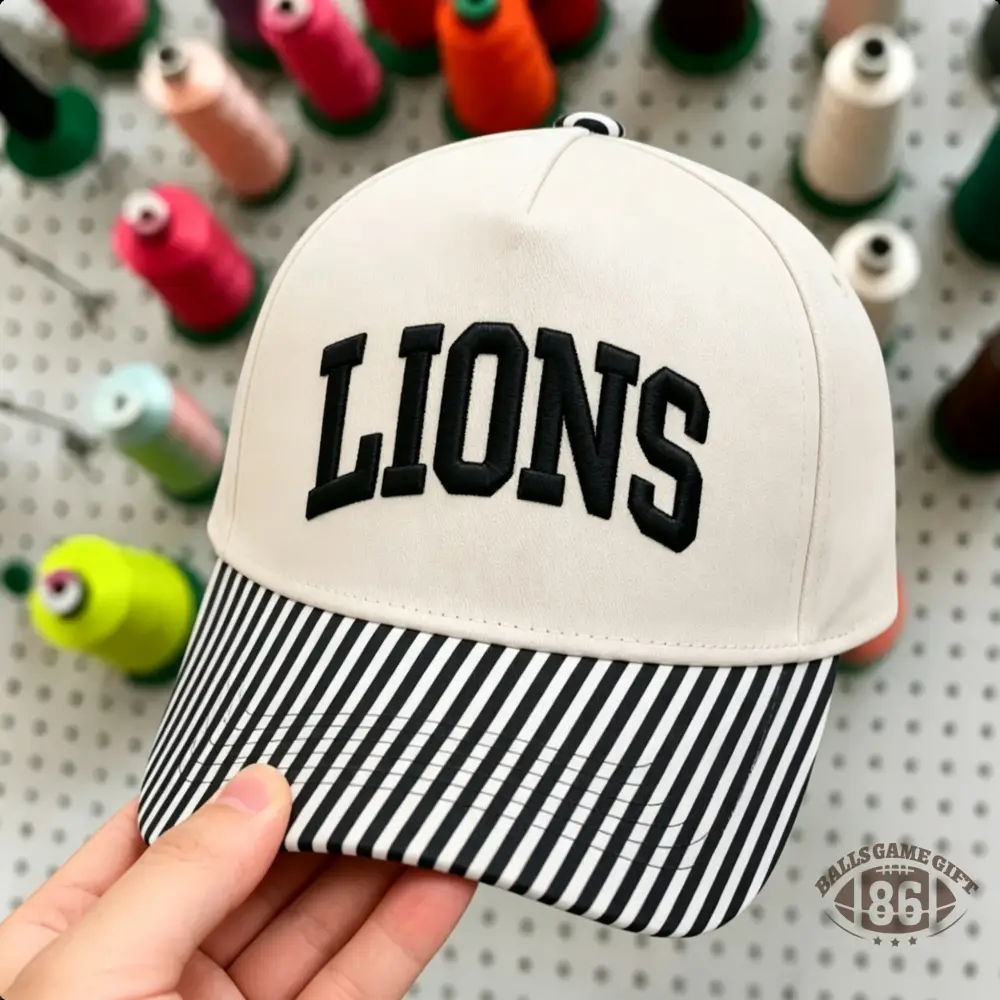 Custom Game Day Embroidered Baseball Hat,  Striped Brim Team Name Trucker Cap