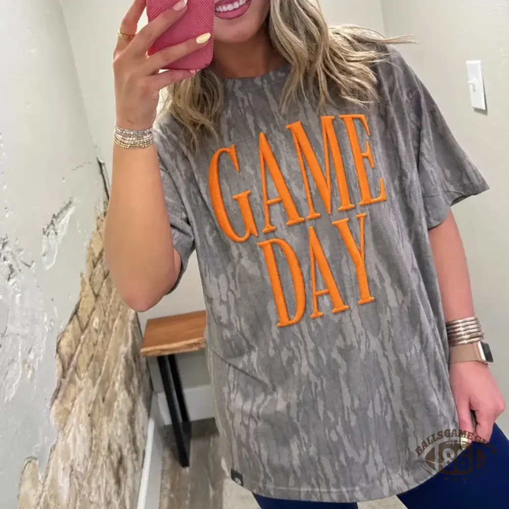 Custom Game Day Team Name & Back Number Textured T‑Shirt