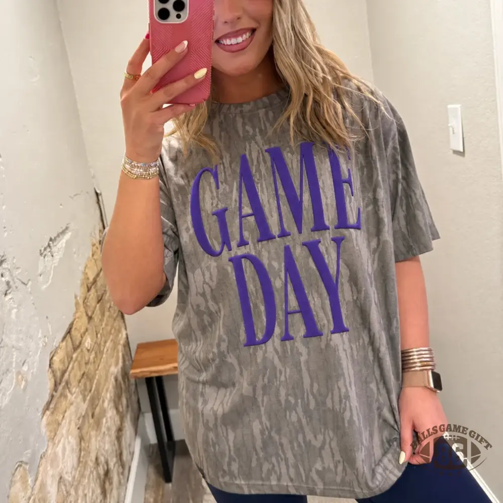 Custom Game Day Team Name & Back Number Textured T‑Shirt