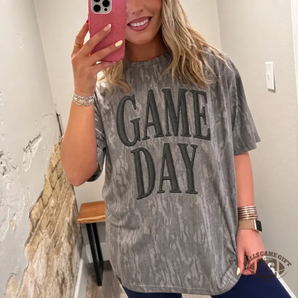 Custom Game Day Team Name & Back Number Textured T‑Shirt