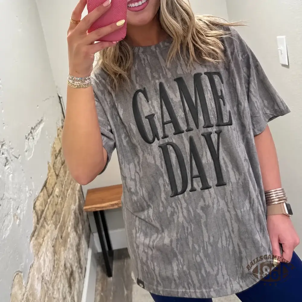 Custom Game Day Team Name & Back Number Textured T‑Shirt