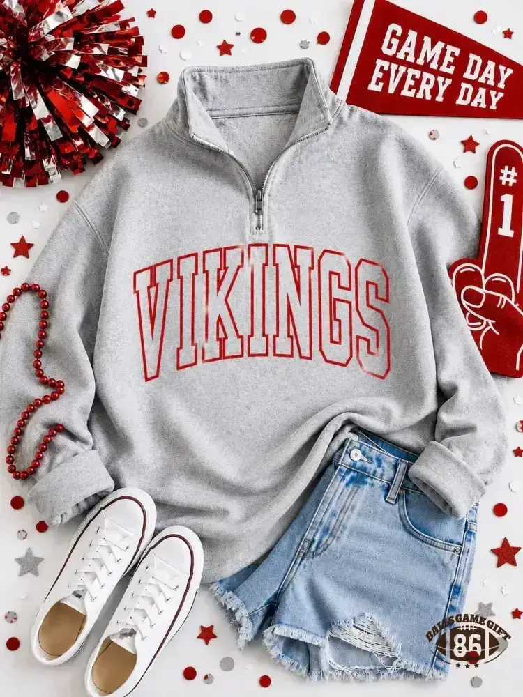 Personalized School Spirit Game Day Quarter Zip