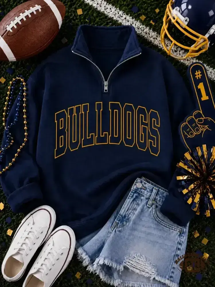 Personalized School Spirit Game Day Quarter Zip