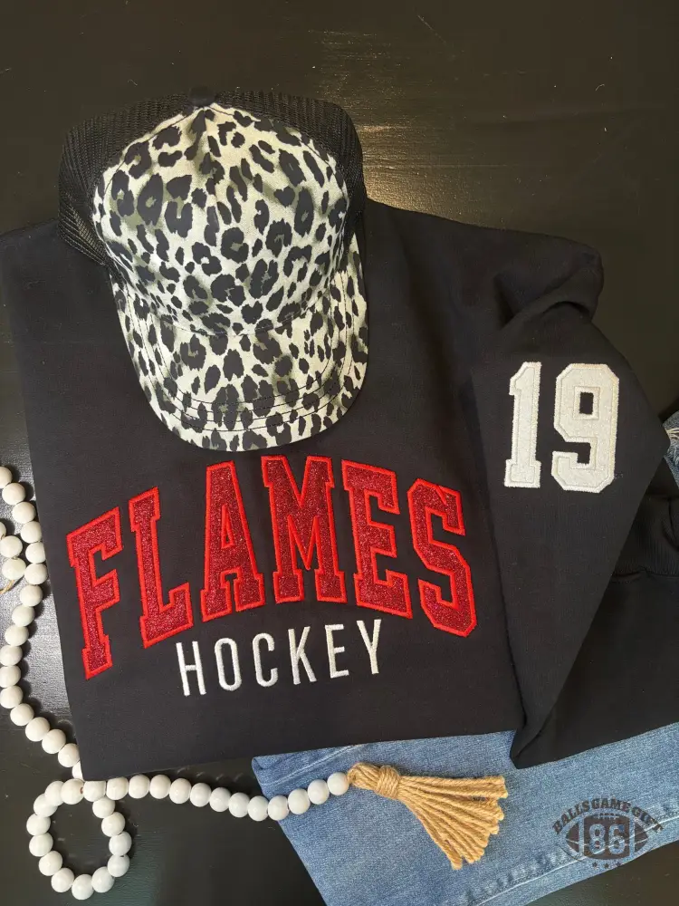 Custom Glitter Applique Team Sport Sweatshirt