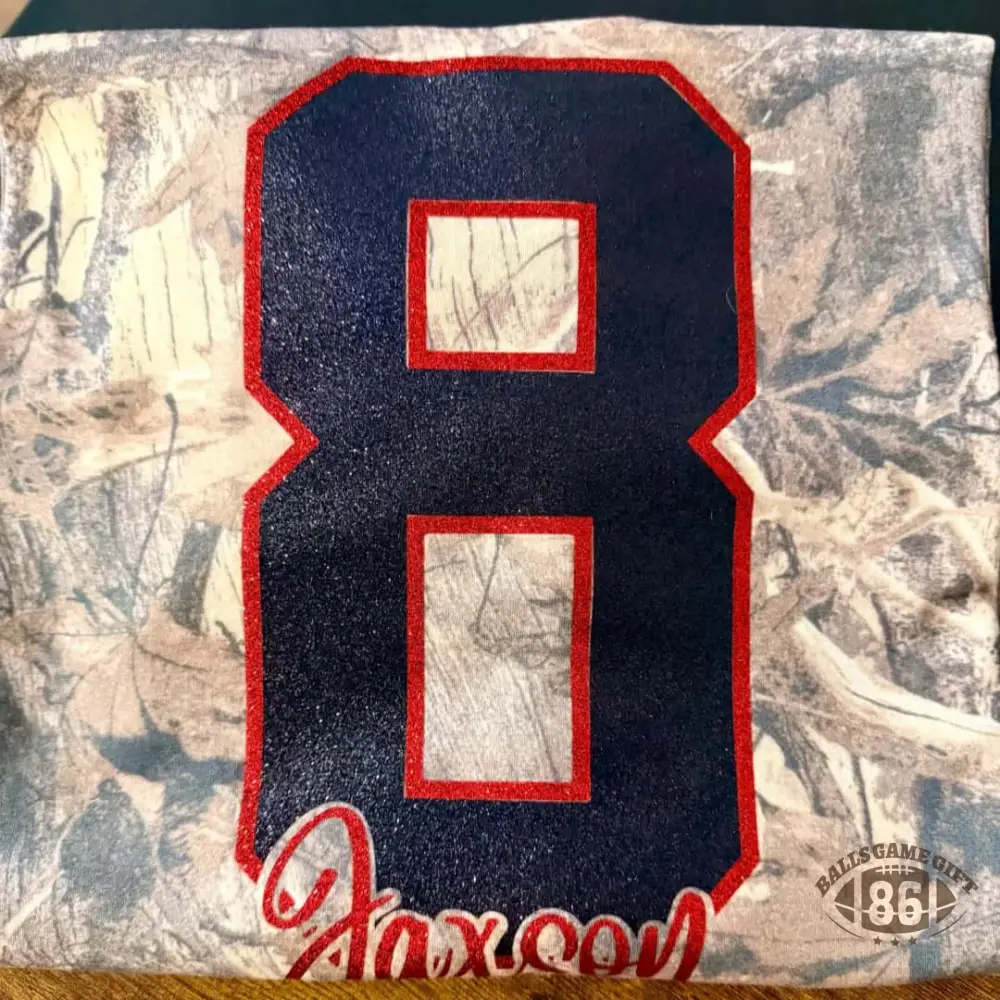 Custom Glitter  Jersey Number & Name Sweatshirt for Women, Customized Sports Game Day Sweatshirt
