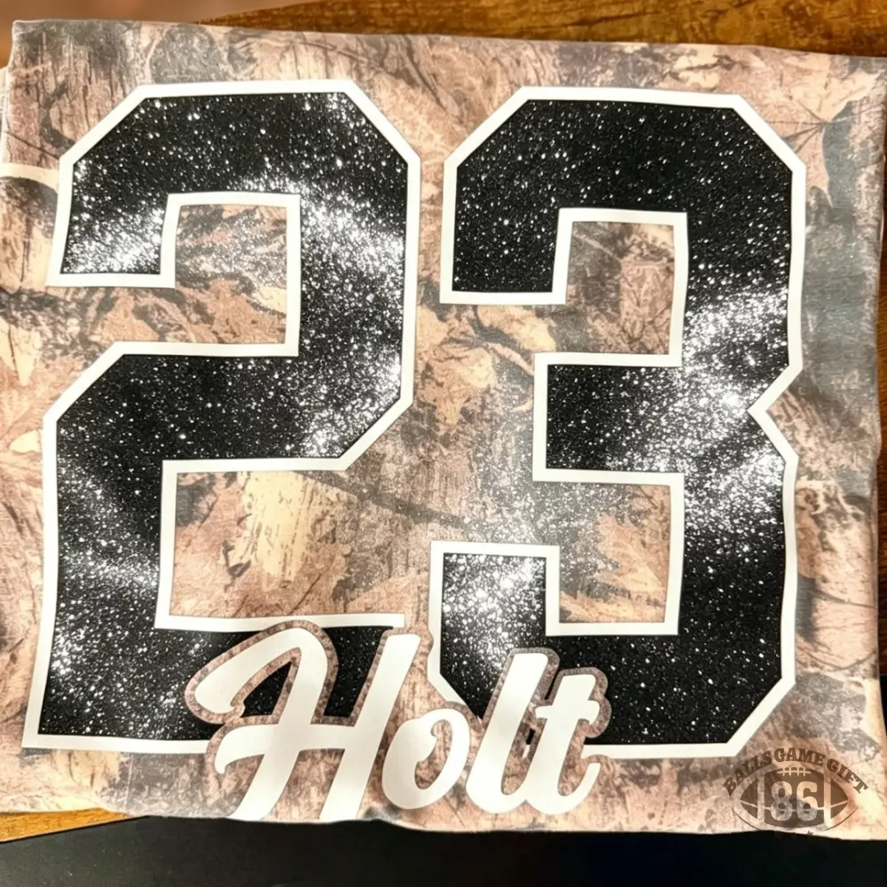 Custom Glitter  Jersey Number & Name Sweatshirt for Women, Customized Sports Game Day Sweatshirt
