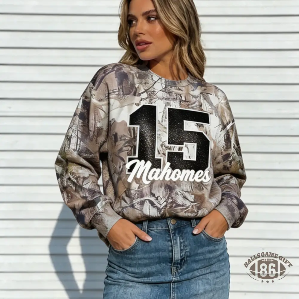 Custom Glitter  Jersey Number & Name Sweatshirt for Women, Customized Sports Game Day Sweatshirt