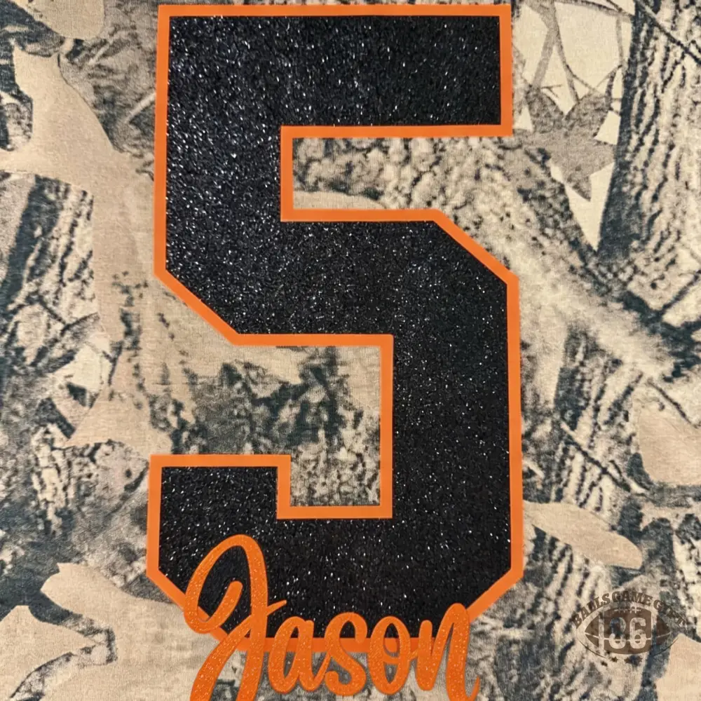 Custom Glitter  Jersey Number & Name Sweatshirt for Women, Customized Sports Game Day Sweatshirt