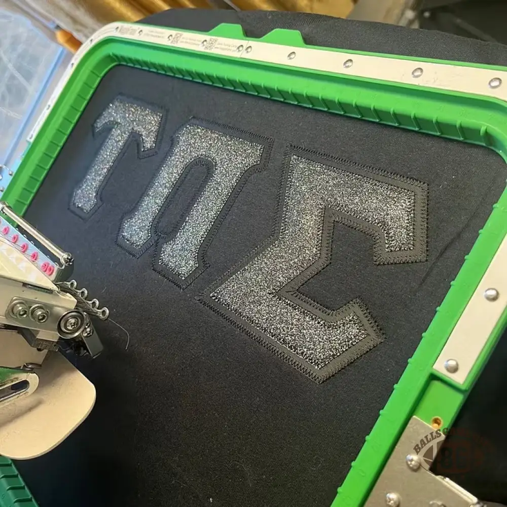 Custom Glitter Patch Greek Letter Sweatshirt for College Sorority & Fraternity Members
