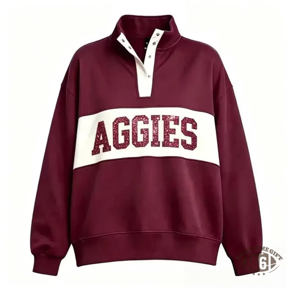 # Custom Glitter Team Name Sweatshirt, Personalized College Game Day Varsity Pullover