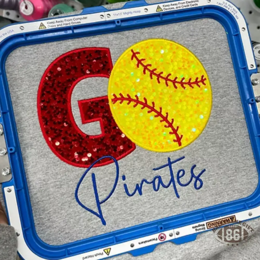 Custom GO Team Glitter Sports Game Day Pullover Sweatshirt