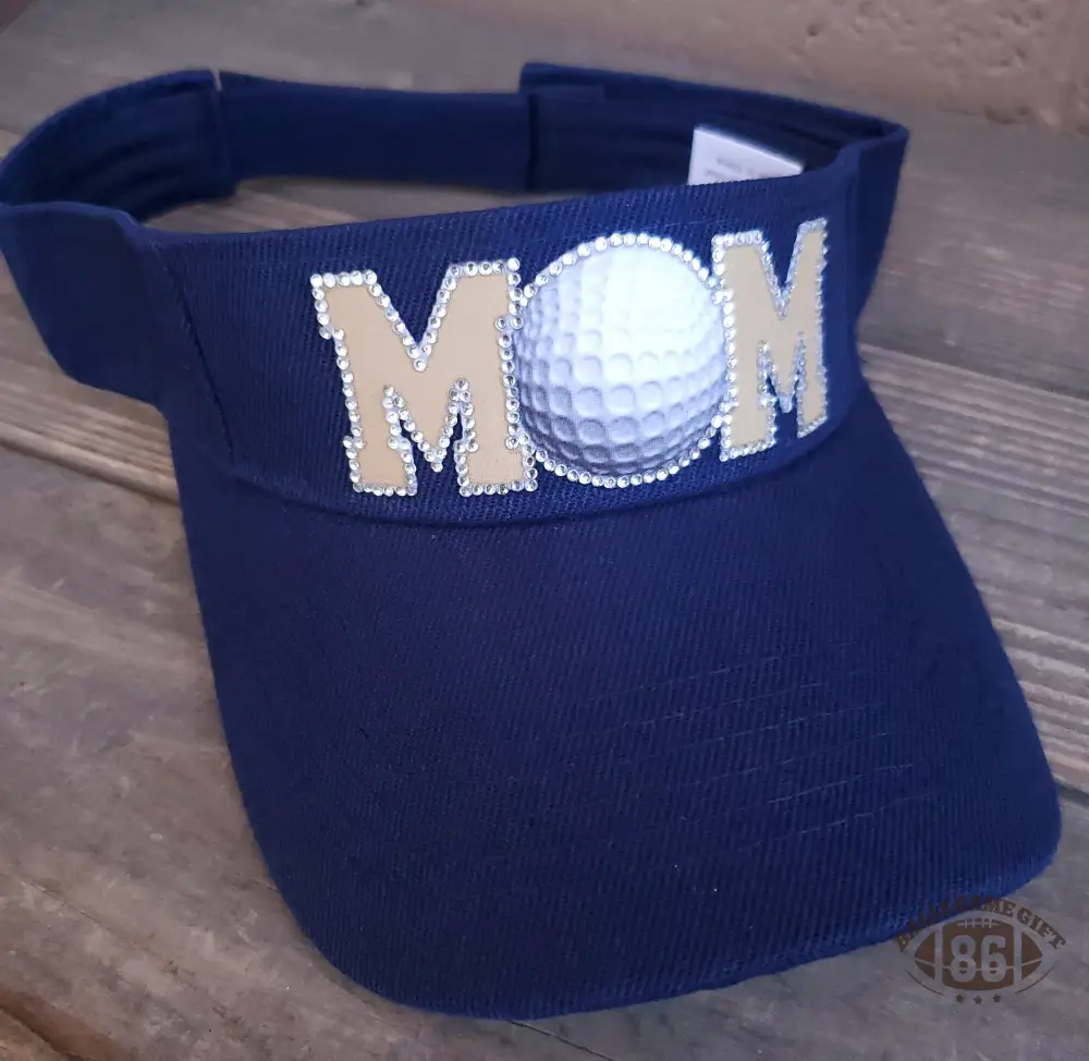 Custom Golf Mom Embroidered Visor ⛳ | Personalized Adjustable Sun Hat | Golf Mom Gift