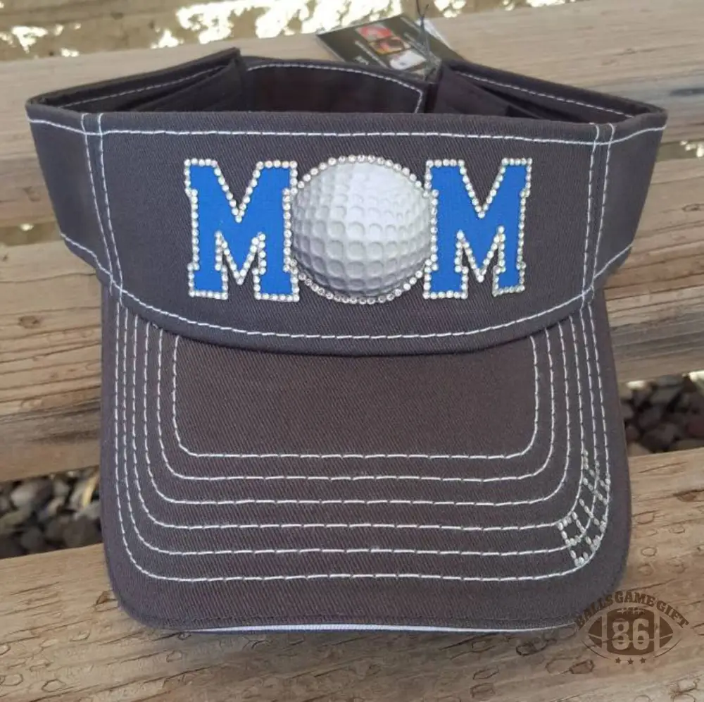 Custom Golf Mom Embroidered Visor ⛳ | Personalized Adjustable Sun Hat | Golf Mom Gift