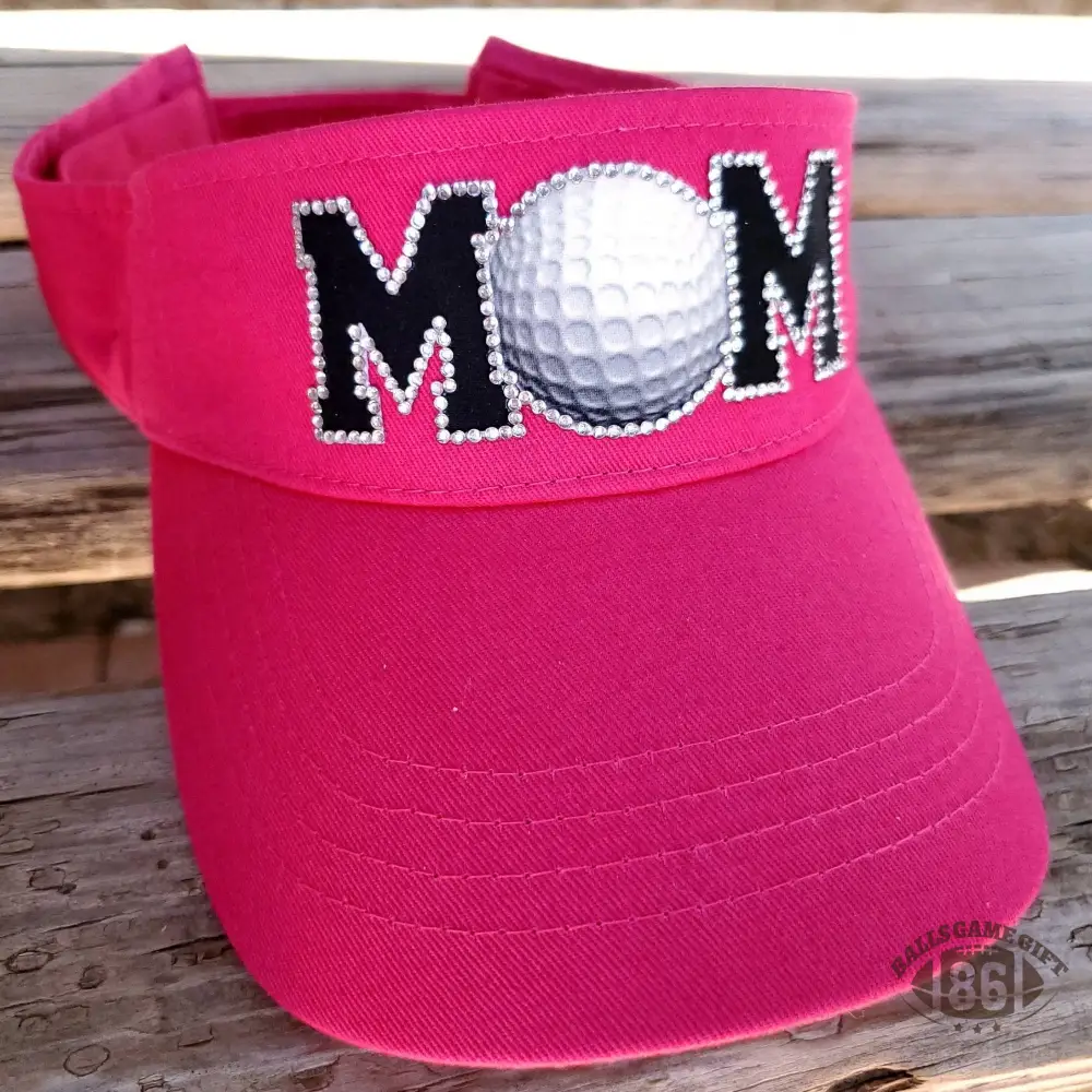 Custom Golf Mom Embroidered Visor ⛳ | Personalized Adjustable Sun Hat | Golf Mom Gift